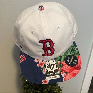 NWT Hurley Phantom Men's White Snapback '47 Boston Red Sox